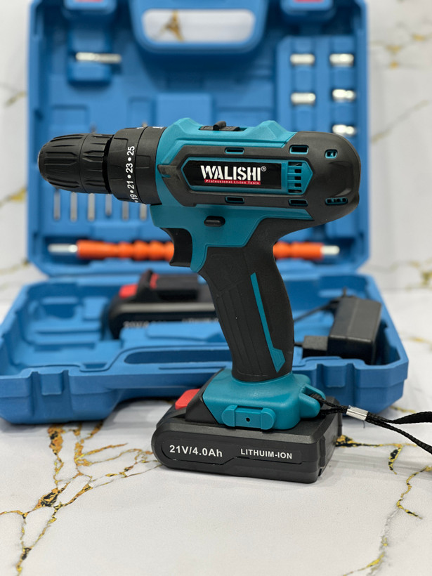 دریل پیچ گوشتی شارژی چکشی برندWALISHI مدل WS-21V 21V