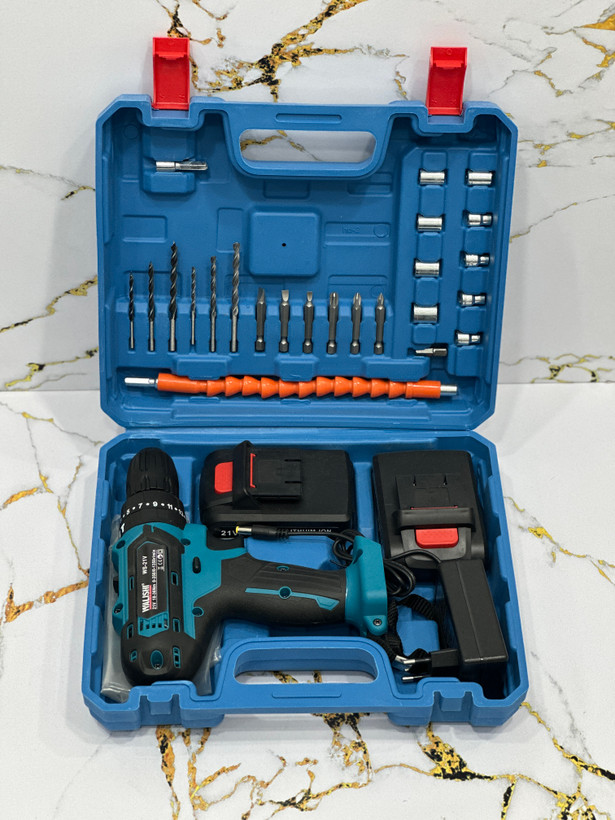 دریل پیچ گوشتی شارژی چکشی برندWALISHI مدل WS-21V 21V