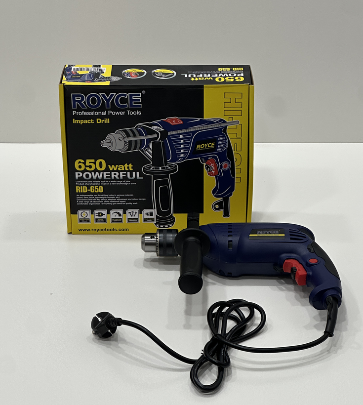دریل چکشی برقی رویس مدل RID-650، توان ۶۵۰ وات
